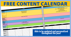 SCHOOL MARKETING PLANNING: get your free content calendar that you can keep up-to-date and personalize
